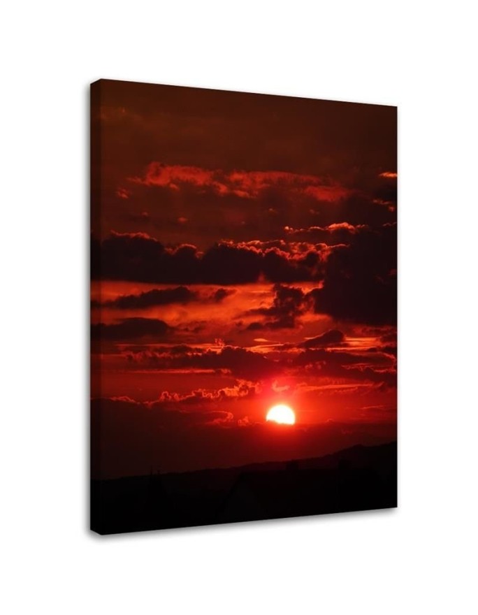 Bild auf Leinwand - Roter Sonnenuntergang | Feeby