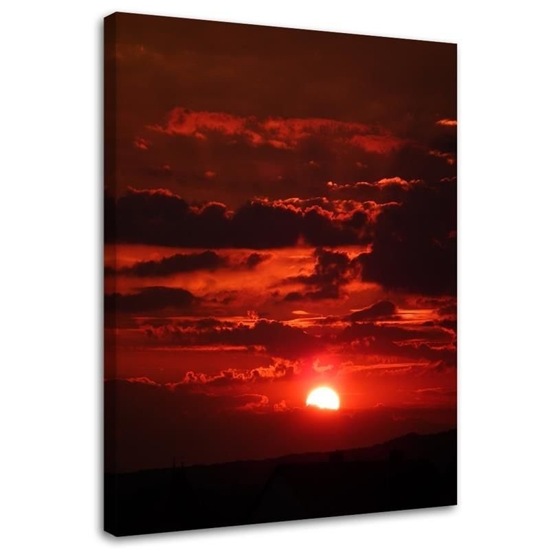 Bild auf Leinwand - Roter Sonnenuntergang | Feeby