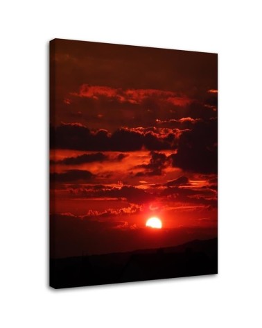 Canvas painting for living room - Red sunset | FEEBY