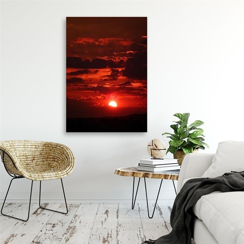 Bild auf Leinwand - Roter Sonnenuntergang | Feeby