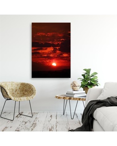 Bild auf Leinwand - Roter Sonnenuntergang | Feeby