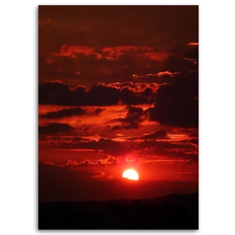Bild auf Leinwand - Roter Sonnenuntergang | Feeby