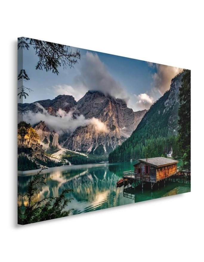 Leinwanddruck - Haus Gebirge Alpen | Feeby