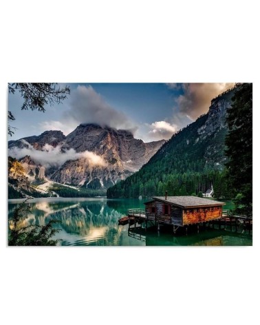 Leinwanddruck - Haus Gebirge Alpen | Feeby