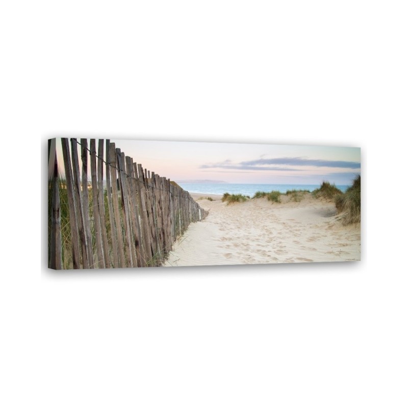 Leinwandbild - Strand nach Sonnenuntergang | Feeby