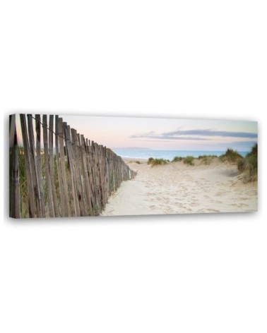 Leinwandbild - Strand nach Sonnenuntergang | Feeby