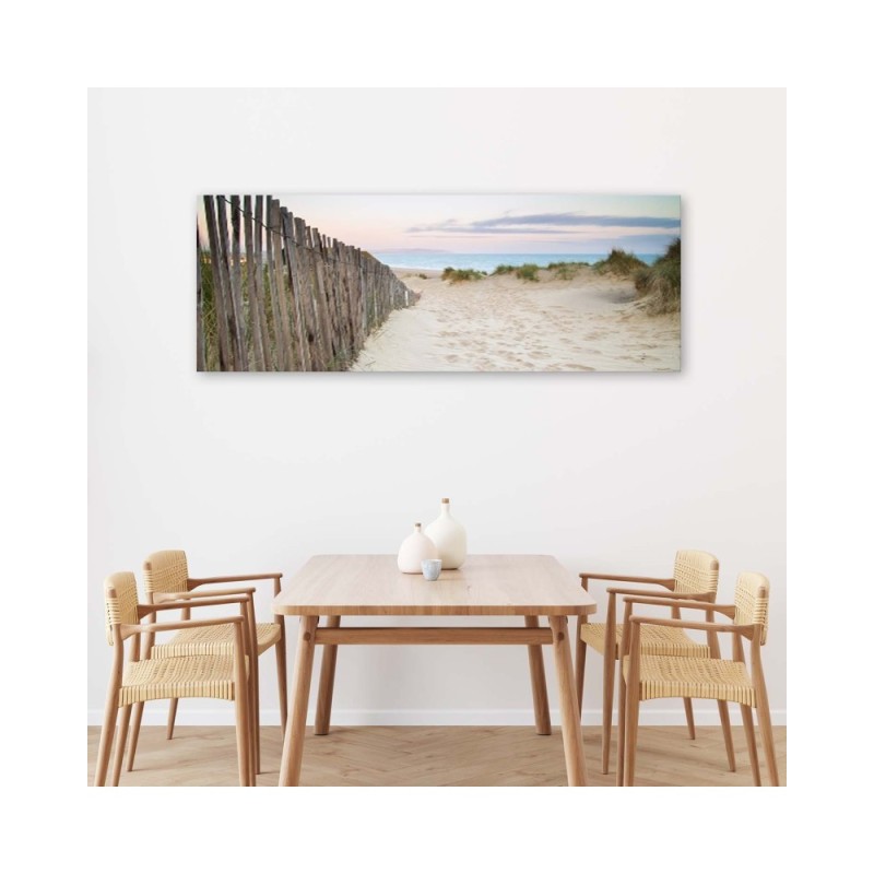 Leinwandbild - Strand nach Sonnenuntergang | Feeby