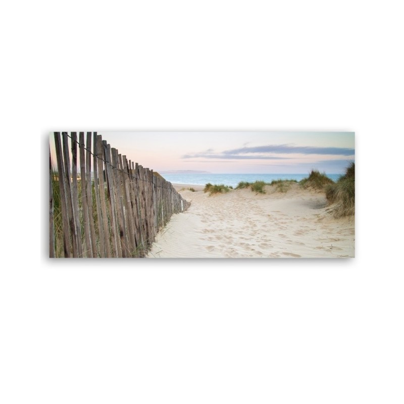 Leinwandbild - Strand nach Sonnenuntergang | Feeby