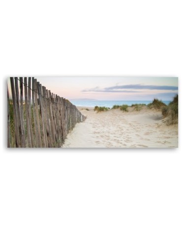 Leinwandbild - Strand nach Sonnenuntergang | Feeby