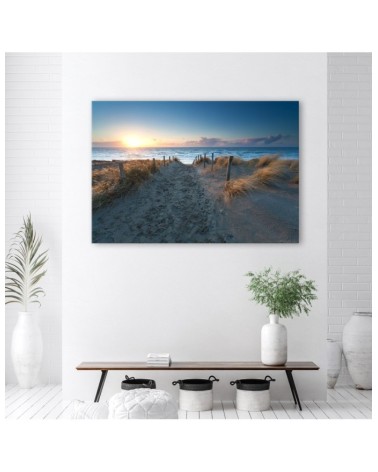Wandbild für Wohnzimmer - Sonnenuntergang über dem Meer | Feeby