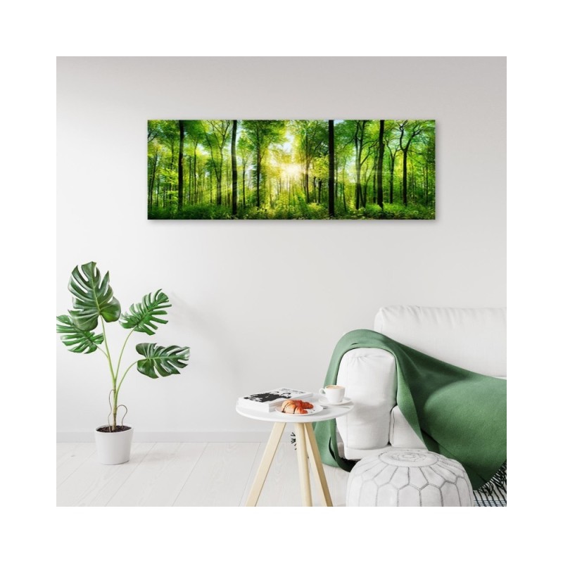 Leinwandbild modern - Sonnenschein im Wald Landschaft | Feeby