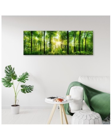 Leinwandbild modern - Sonnenschein im Wald Landschaft | Feeby