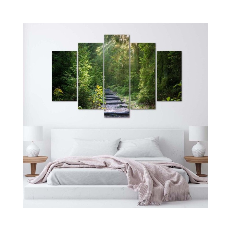 Leinwanddruck - Wald Natur Grün Landschaft | Feeby