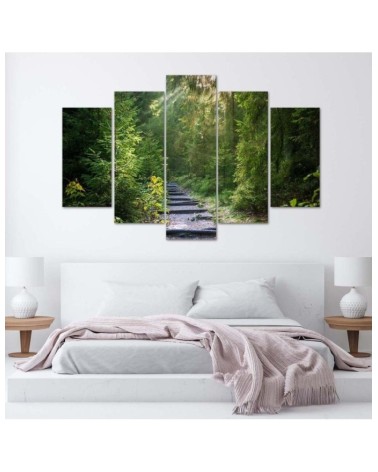 Leinwanddruck - Wald Natur Grün Landschaft | Feeby