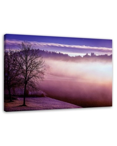 Fog over the lake - Canvas print | FEEBY