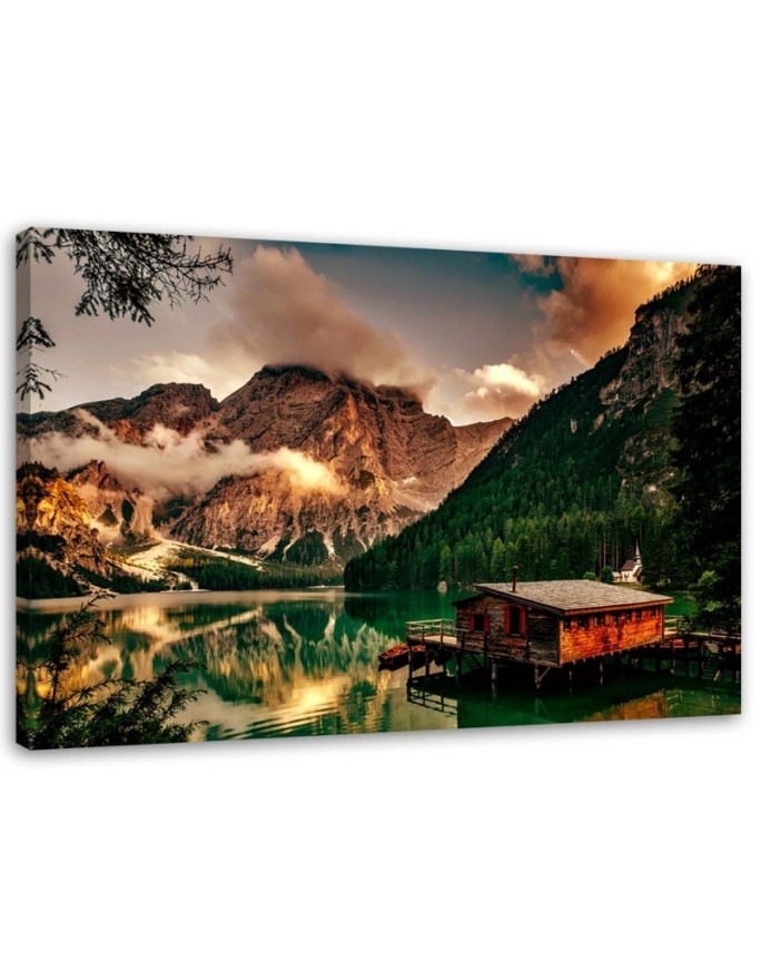 Bild auf Leinwand - Haus am Bergsee | Feeby