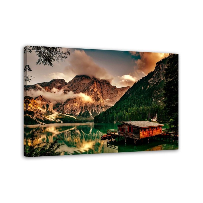 Bild auf Leinwand - Haus am Bergsee | Feeby