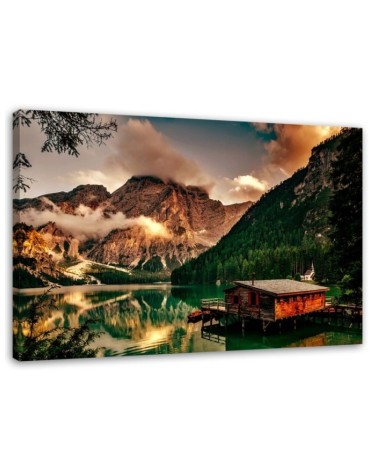 Bild auf Leinwand - Haus am Bergsee | Feeby