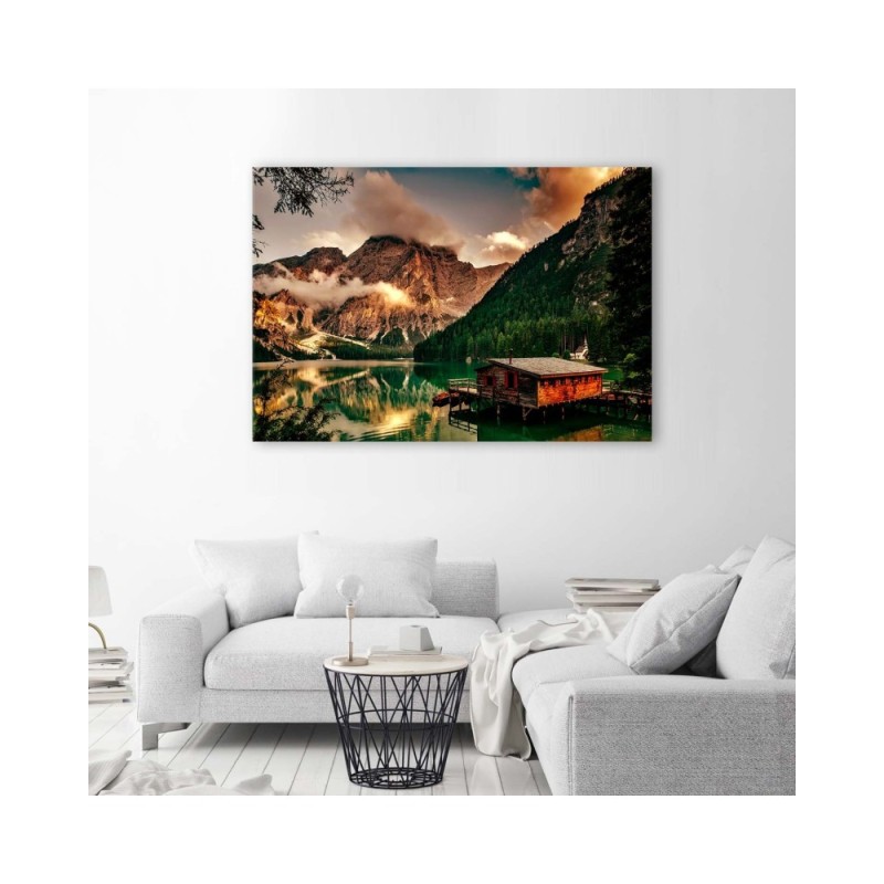 Bild auf Leinwand - Haus am Bergsee | Feeby