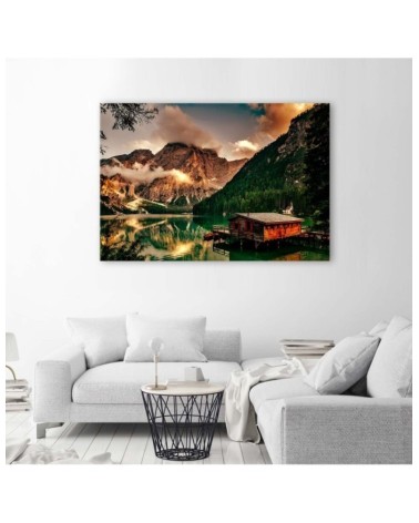 Bild auf Leinwand - Haus am Bergsee | Feeby