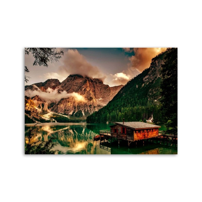Bild auf Leinwand - Haus am Bergsee | Feeby