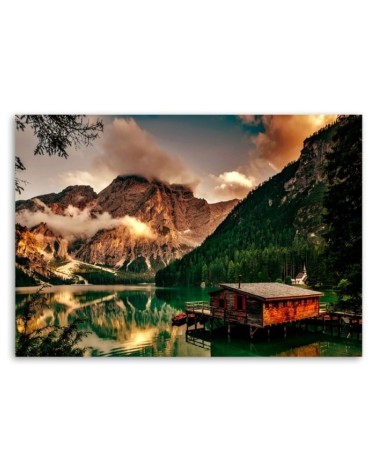 Bild auf Leinwand - Haus am Bergsee | Feeby