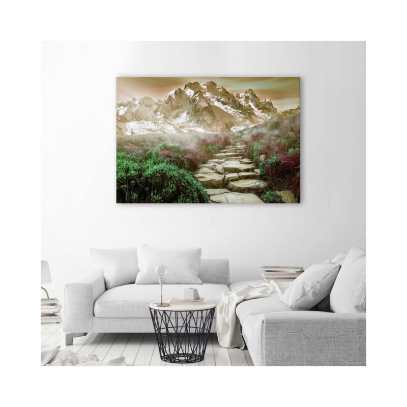 Leinwandbild - Steinweg zum Gipfel | Feeby