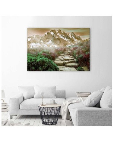 Leinwandbild - Steinweg zum Gipfel | Feeby