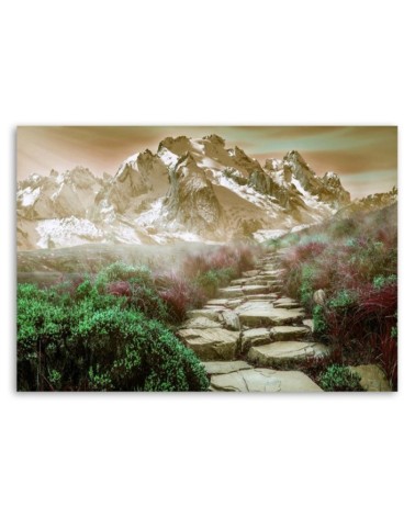 Leinwandbild - Steinweg zum Gipfel | Feeby