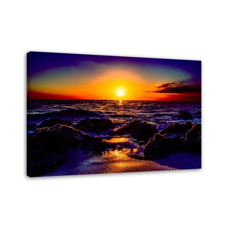 Bild auf Leinwand - Westen am Meer | Feeby