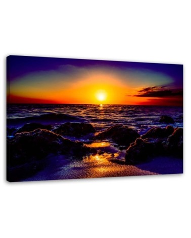 Bild auf Leinwand - Westen am Meer | Feeby