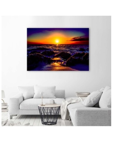 Bild auf Leinwand - Westen am Meer | Feeby