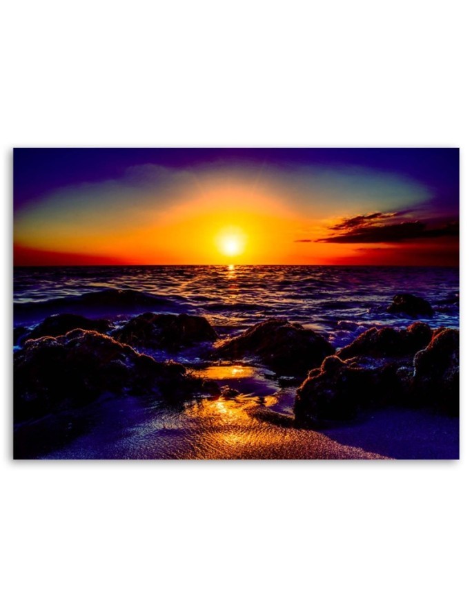 Canvas painting - Sunset over the sea | FEEBY