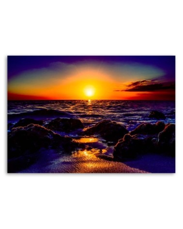 Bild auf Leinwand - Westen am Meer | Feeby