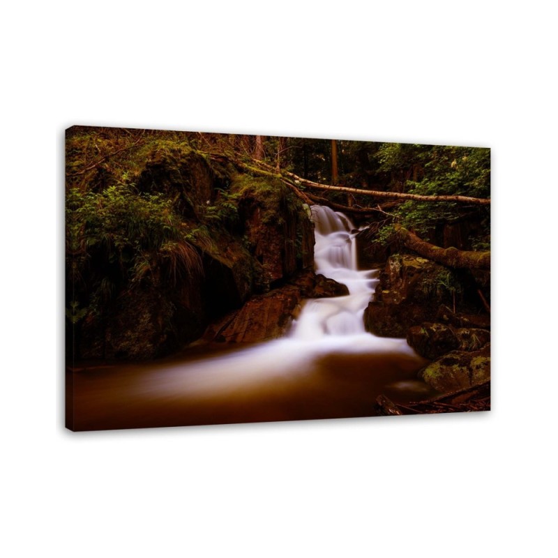 Leinwandbild modern - Märchenhafter Wasserfall | Feeby