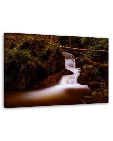 Modern Canvas painting for living room - Waterfall Landscape | FEEBY