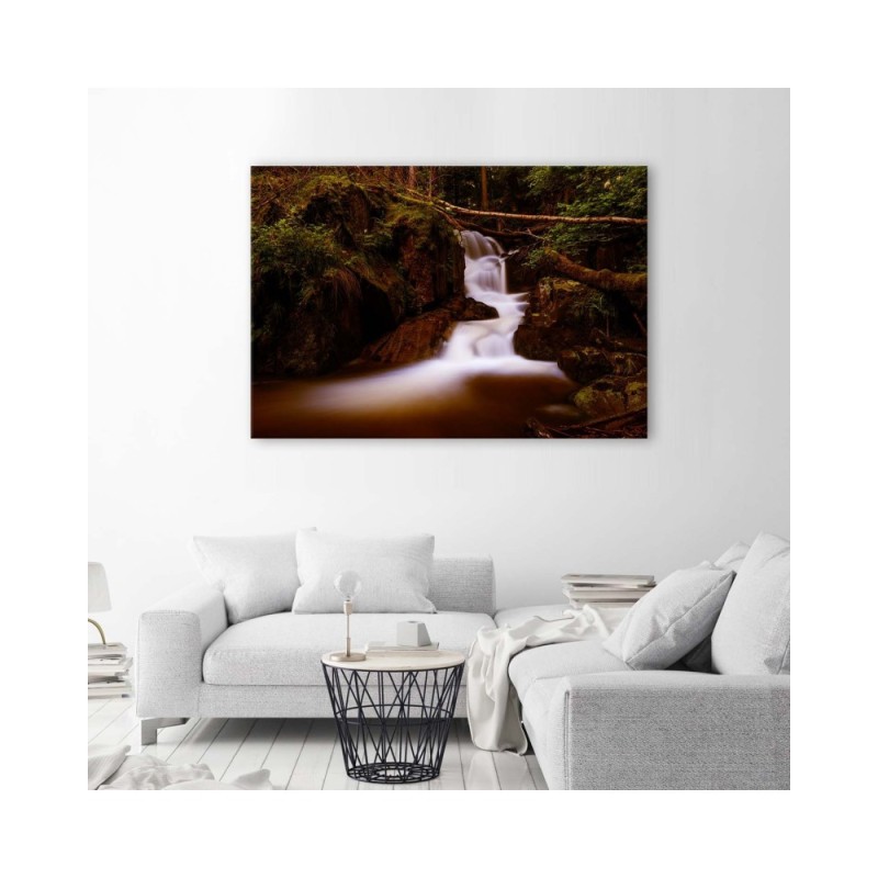 Leinwandbild modern - Märchenhafter Wasserfall | Feeby