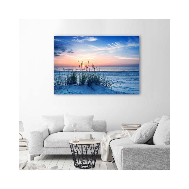Leinwandbild - Gräser am Strand | Feeby