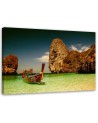 Canvas print - Colourful boat on the seashore | FEEBY