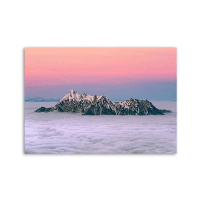 Dekoratives Leinwandbild - Gipfeln über den Wolken | Feeby