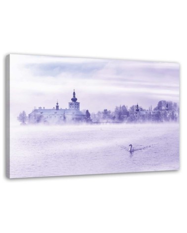 Canvas prints for living room - City lake in fog | FEEBY