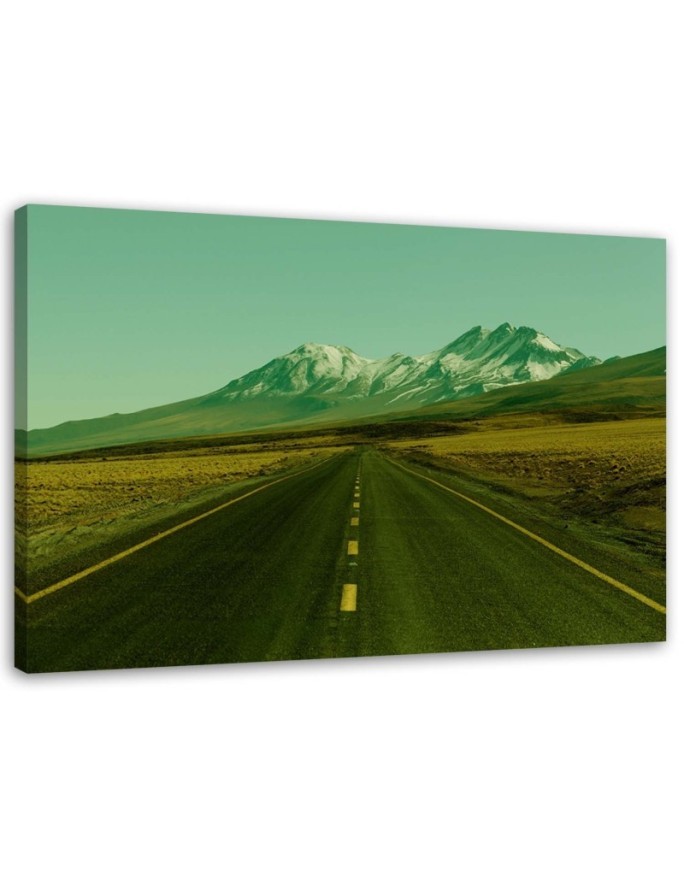 Modernes Wandbild - Eine Straße durch die Wildnis | Feeby