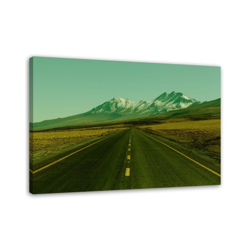 Modernes Wandbild - Eine Straße durch die Wildnis | Feeby