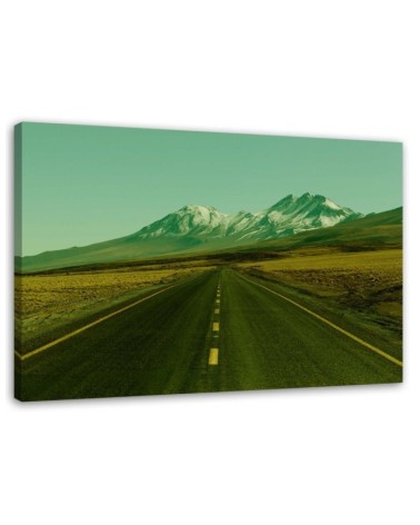 Modernes Wandbild - Eine Straße durch die Wildnis | Feeby