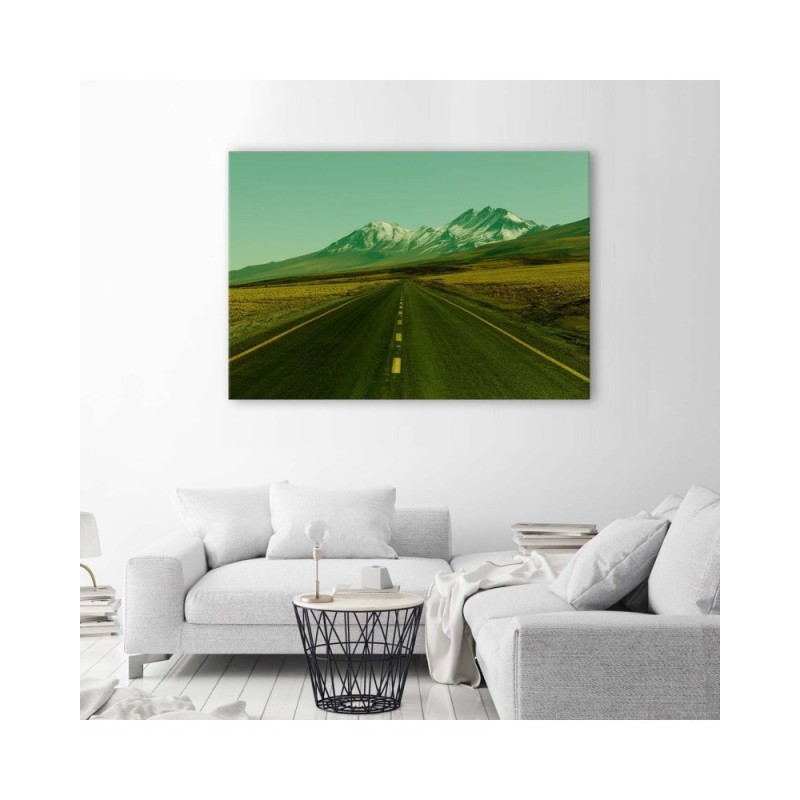 Modernes Wandbild - Eine Straße durch die Wildnis | Feeby