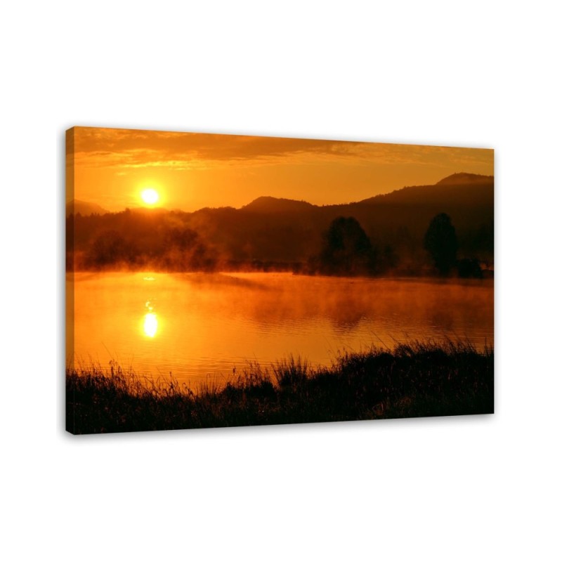 Leinwandbild modern - Sonnenuntergang über den Bergen | Feeby