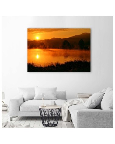 Leinwandbild modern - Sonnenuntergang über den Bergen | Feeby