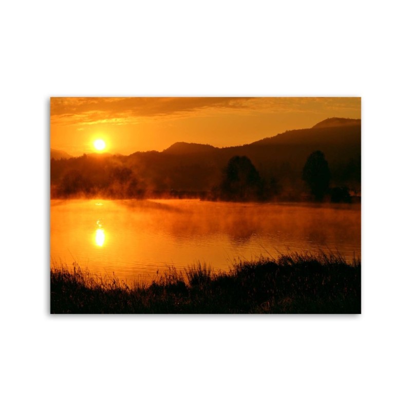 Leinwandbild modern - Sonnenuntergang über den Bergen | Feeby