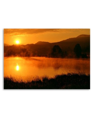 Leinwandbild modern - Sonnenuntergang über den Bergen | Feeby