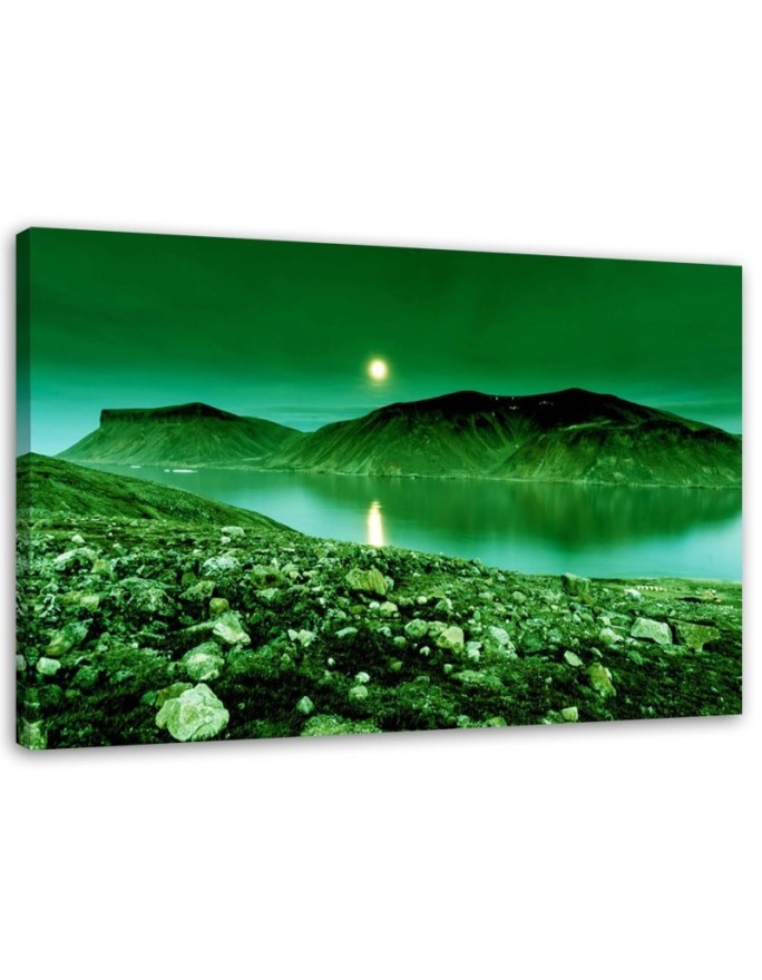 Leinwandbild - Grüne Berglandschaft | Feeby